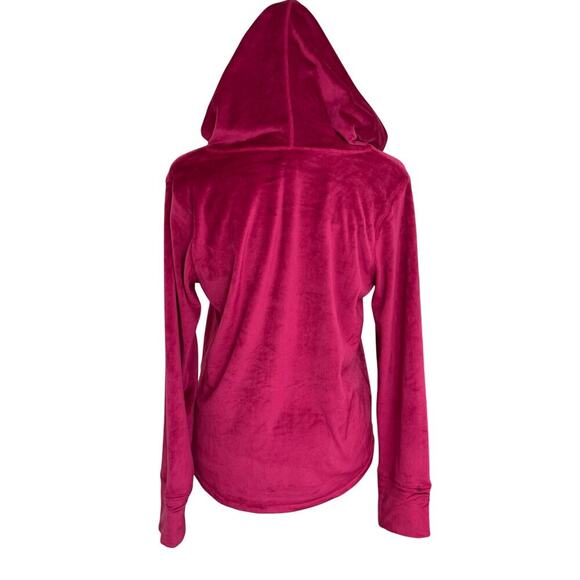 Pajamagram Tempting Touch Pajama Top Hooded Garnet Lounging Women's SZ S NWT - Picture 3 of 8